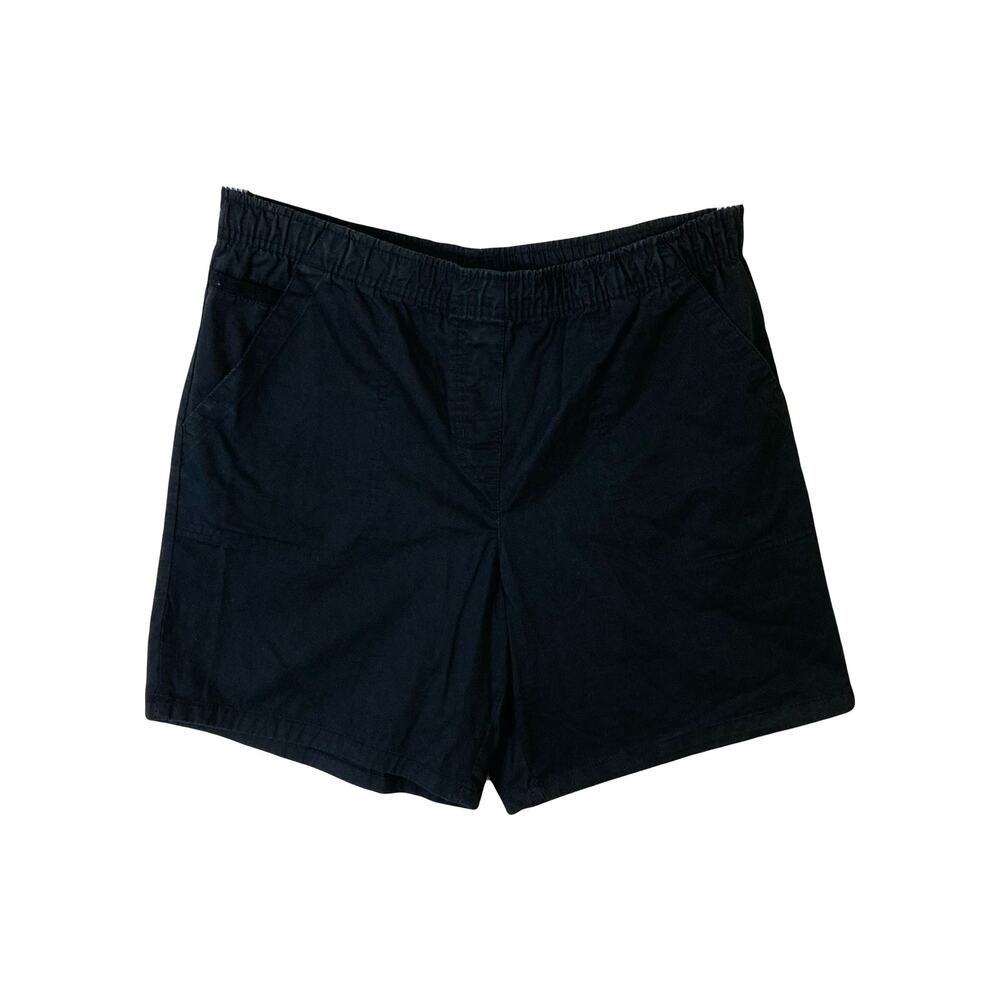 NWOT COVINGTON Shorts Men S Black Pocket Cotton Stretchy Pull-Up Elastic-Waist